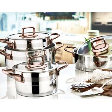 Evimsaray Safir Titanyum Tencere Set (8 Parça)